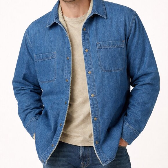 Wrangler Other - Wrangler Sherpa Lined Denim Shirt Jacket | Country Cool | Men’s XL
